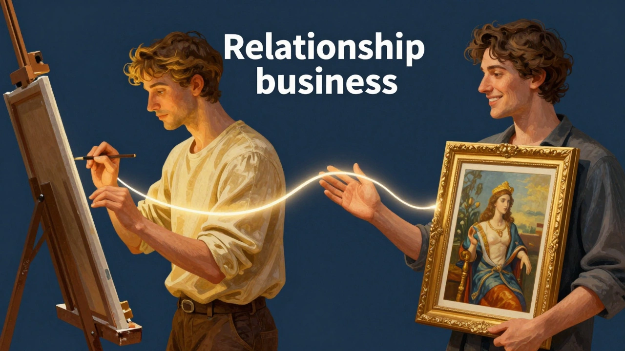 Conceptual art connecting an artist and a collector via light
