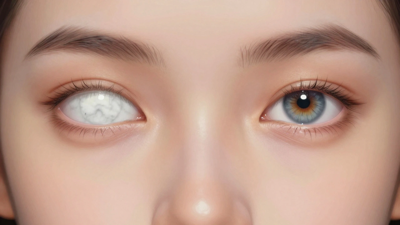 Comparison of a portrait with dull eyes versus one with lively, highlighted eyes