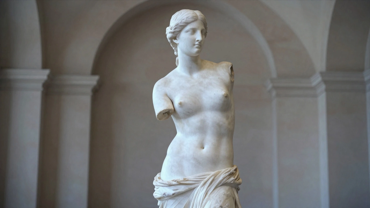 Venus de Milo marble statue displayed in the Louvre Museum, Paris