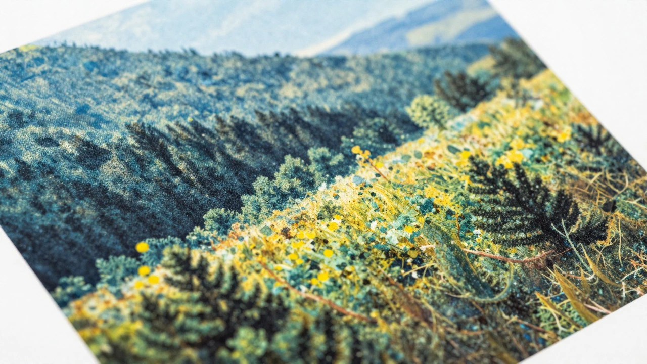 Macro view of high-resolution ink printing without visible dots